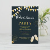 vrolijk kerstfeest | rode typografie kaart (Staand voorkant)