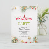 vrolijk kerstfeest | rode typografie kaart (Staand voorkant)