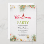 vrolijk kerstfeest | rode typografie kaart (Voorkant / Achterkant)