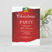 vrolijk kerstfeest | rode typografie kaart (Staand voorkant)