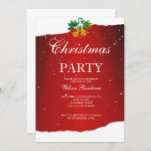 vrolijk kerstfeest | rode typografie kaart (Voorkant / Achterkant)