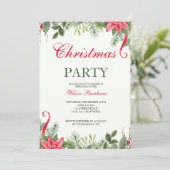 vrolijk kerstfeest | rode typografie kaart (Staand voorkant)