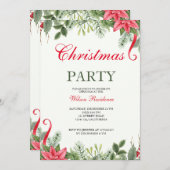 vrolijk kerstfeest | rode typografie kaart (Voorkant / Achterkant)