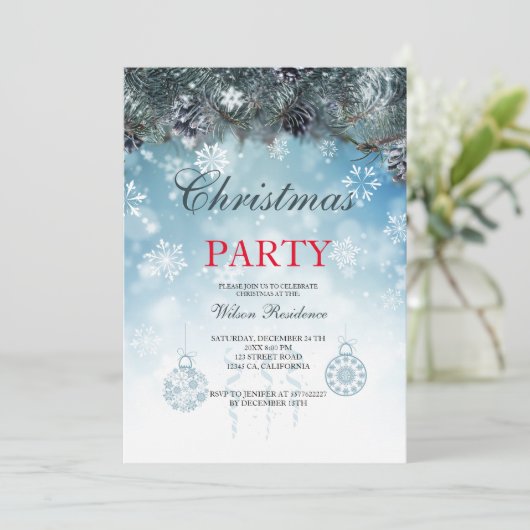 vrolijk kerstfeest | rode typografie kaart (Staand voorkant)