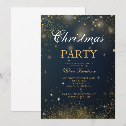 vrolijk kerstfeest | rode typografie kaart (Voorkant / Achterkant)