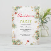 vrolijk kerstfeest | rode typografie kaart (Staand voorkant)