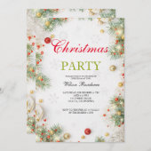 vrolijk kerstfeest | rode typografie kaart (Voorkant / Achterkant)