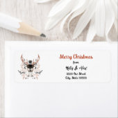 Vrolijk Kerstfeest Rode Typografie Modern Stijlvol Etiket (Insitu)