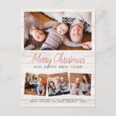Vrolijk kerstfeest Roesthout 4 Foto's Collage Briefkaart (Voorkant)