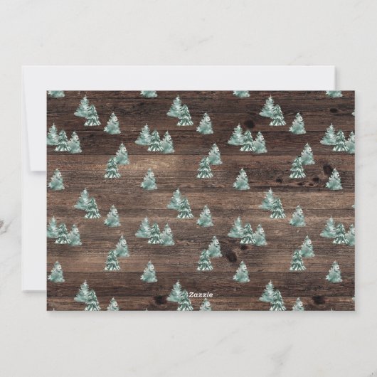 Vrolijk kerstfeest Roestische foto's Collage famil Feestdagenkaart (Achterkant)