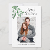 Vrolijk kerstfeest Romantische foto Feestdagenkaart (Voorkant)