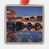 Vrolijk kerstfeest, Rome, Italië Metalen Ornament (Voorkant)