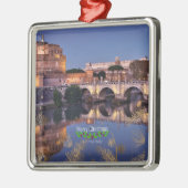 Vrolijk kerstfeest, Rome, Italië Metalen Ornament (Links)