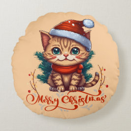 Vrolijk kerstfeest rond kussen