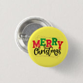 Vrolijk kerstfeest ronde button 3,2 cm (Voorkant /achterkant)