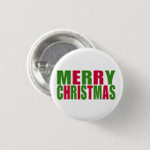 Vrolijk kerstfeest ronde button 3,2 cm (Voorkant /achterkant)