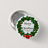 Vrolijk kerstfeest ronde button 3,2 cm (Voorkant /achterkant)