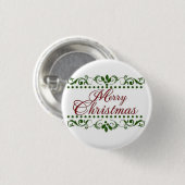 Vrolijk kerstfeest ronde button 3,2 cm (Voorkant /achterkant)