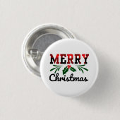 Vrolijk kerstfeest ronde button 3,2 cm (Voorkant /achterkant)