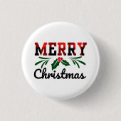 Vrolijk kerstfeest ronde button 3,2 cm (Voorkant)