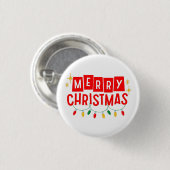 Vrolijk kerstfeest ronde button 3,2 cm (Voorkant /achterkant)