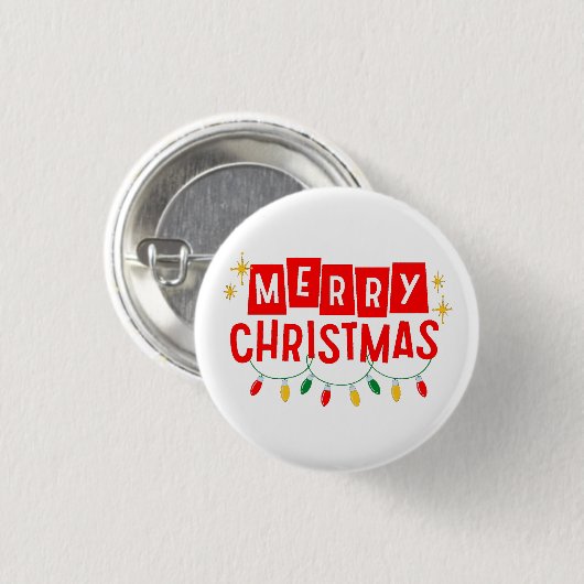 Vrolijk kerstfeest ronde button 3,2 cm (Voorkant /achterkant)