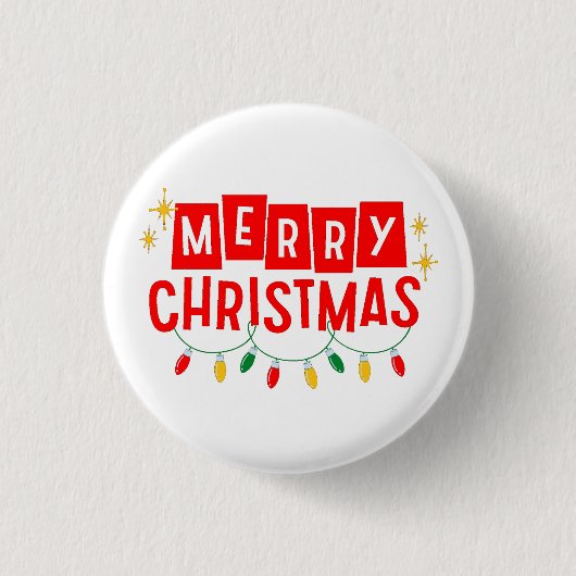 Vrolijk kerstfeest ronde button 3,2 cm (Voorkant)