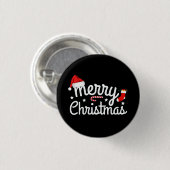 Vrolijk kerstfeest ronde button 3,2 cm (Voorkant /achterkant)