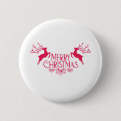 Vrolijk kerstfeest ronde button 5,7 cm (Voorkant)