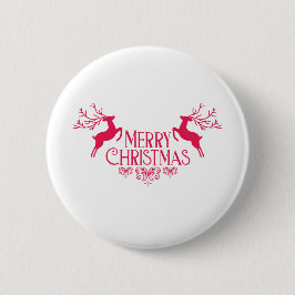Vrolijk kerstfeest ronde button 5,7 cm