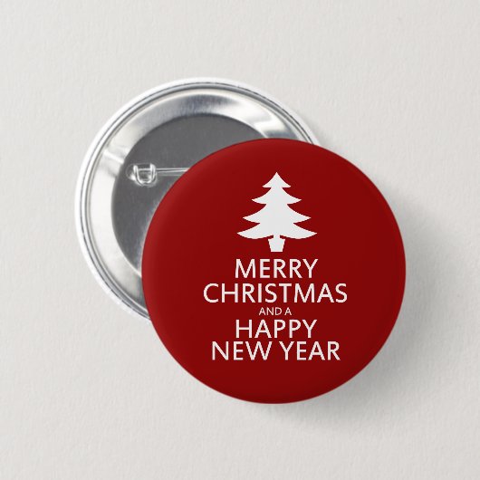 Vrolijk kerstfeest ronde button 5,7 cm (Voorkant /achterkant)