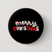Vrolijk kerstfeest ronde button 5,7 cm (Voorkant)