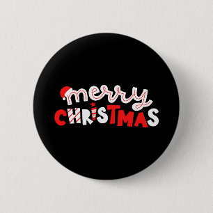 Vrolijk kerstfeest ronde button 5,7 cm