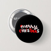 Vrolijk kerstfeest ronde button 5,7 cm (Voorkant /achterkant)