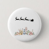 Vrolijk kerstfeest ronde button 5,7 cm (Voorkant)