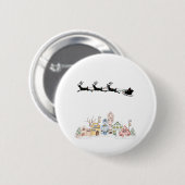Vrolijk kerstfeest ronde button 5,7 cm (Voorkant /achterkant)