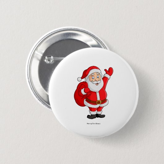 Vrolijk kerstfeest ronde button 5,7 cm (Voorkant /achterkant)