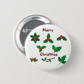 Vrolijk kerstfeest ronde button 5,7 cm (Voorkant /achterkant)