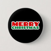 Vrolijk kerstfeest ronde button 5,7 cm (Voorkant)