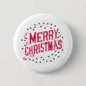 Vrolijk kerstfeest ronde button 5,7 cm (Voorkant)