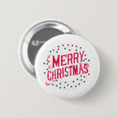 Vrolijk kerstfeest ronde button 5,7 cm (Voorkant /achterkant)