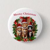 Vrolijk kerstfeest ronde button 5,7 cm (Voorkant)
