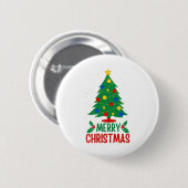 Vrolijk kerstfeest ronde button 5,7 cm (Voorkant /achterkant)