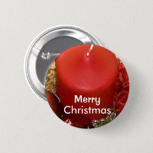 Vrolijk kerstfeest ronde button 5,7 cm (Voorkant /achterkant)