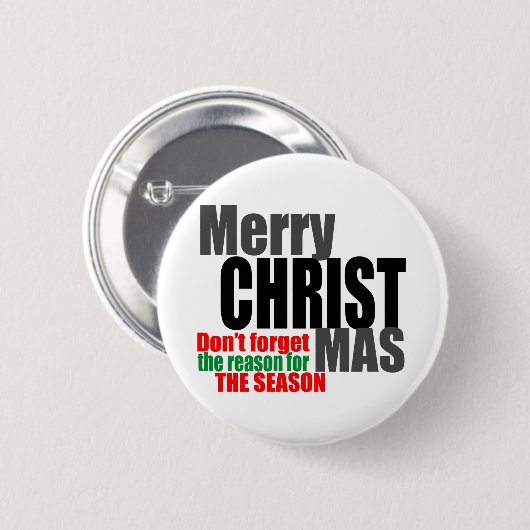 Vrolijk kerstfeest ronde button 5,7 cm (Voorkant /achterkant)