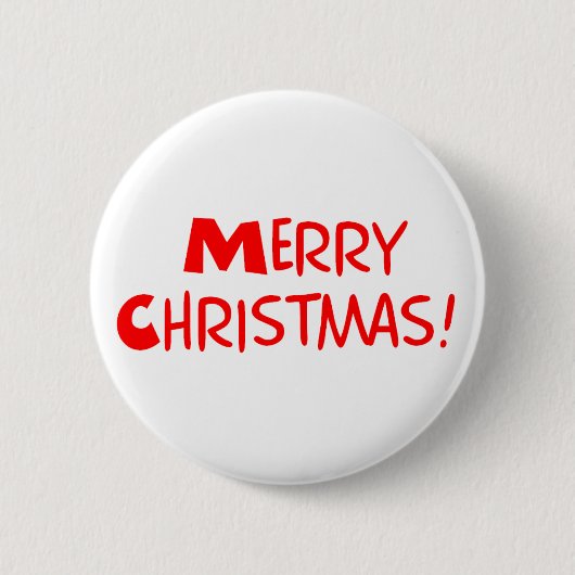 Vrolijk kerstfeest ronde button 5,7 cm (Voorkant)