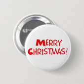 Vrolijk kerstfeest ronde button 5,7 cm (Voorkant /achterkant)