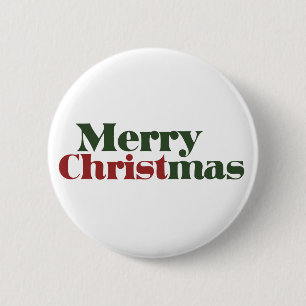 Vrolijk kerstfeest ronde button 5,7 cm