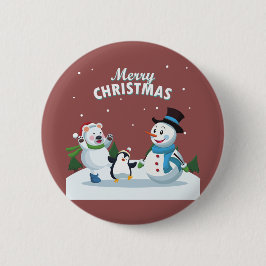 Vrolijk kerstfeest ronde button 5,7 cm