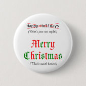 Vrolijk kerstfeest ronde button 5,7 cm (Voorkant)